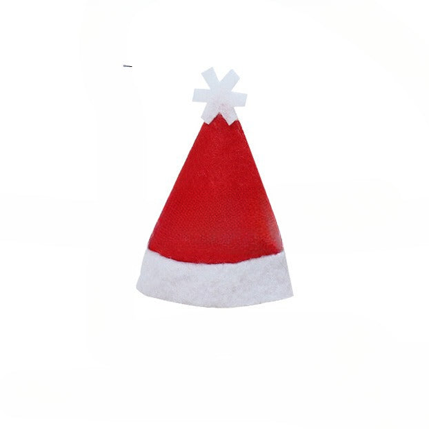 Wholesale  24pcs Mini Santa Hats Do Not Weave Lollipop Hats