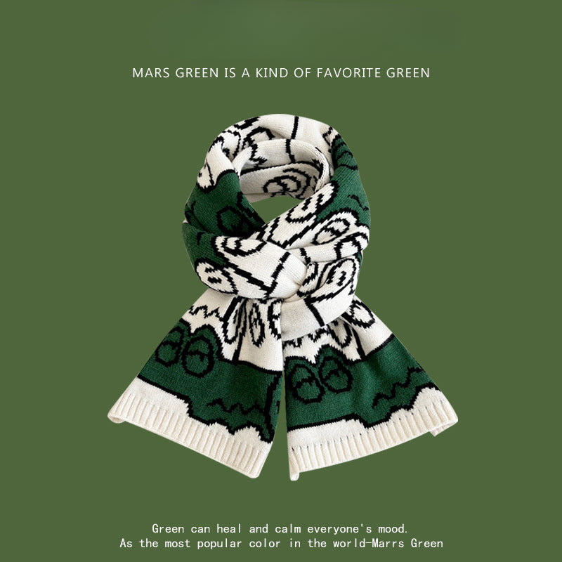 Wholesale Autumn and Winter Shawl Thickened Warm Imitation Cashmere Christmas Scarf