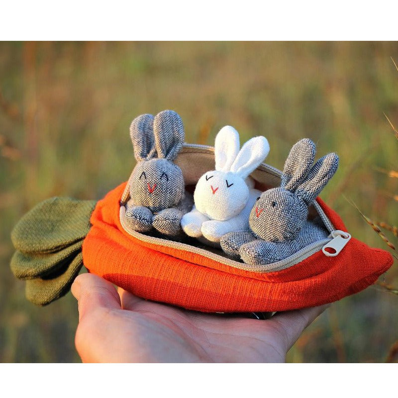 Wholesale of Three Rabbits and Carrots Fun Plush Ornaments