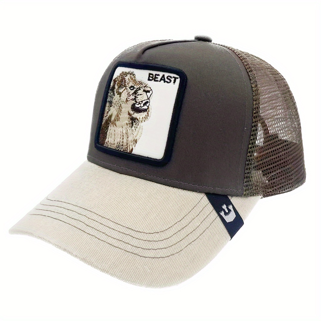 Wholesale Embroidered Animal Mesh Trucker Cap – Eagle /  Lion /   Snapback Hat