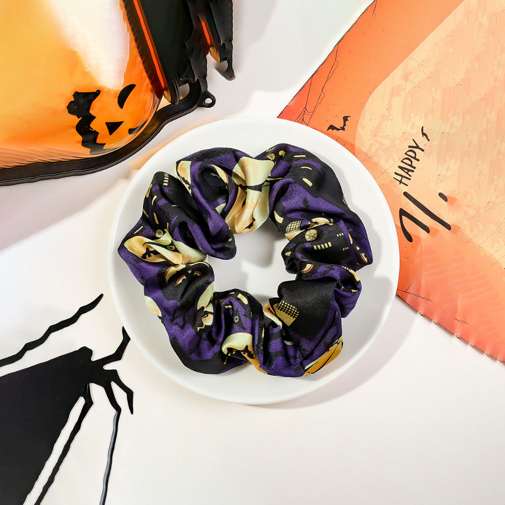 Wholesale Halloween Pumpkin Skull Personality Festive Hair Tie
