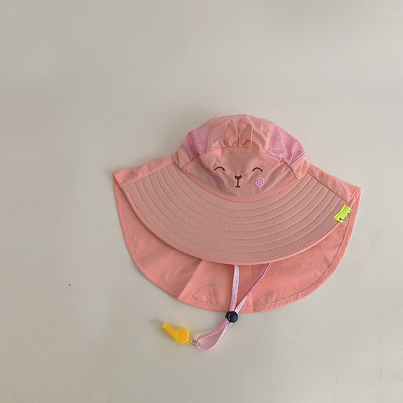 Wholesale Cotton Summer Children's Neck Protector Sunshade Bucket Hat