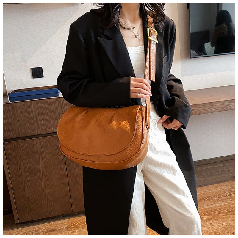 Wholesale Soft Leather Autumn Simple Large Capacity Casual Shoulder Crossbody Bag