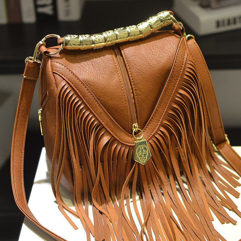 Wholesale PU Tassel Shoulder Bag