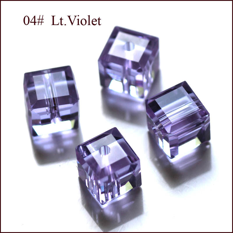 Wholesale 200pcs Crystal Glass Cube Beads