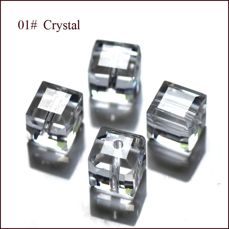 Wholesale 200pcs Crystal Glass Cube Beads