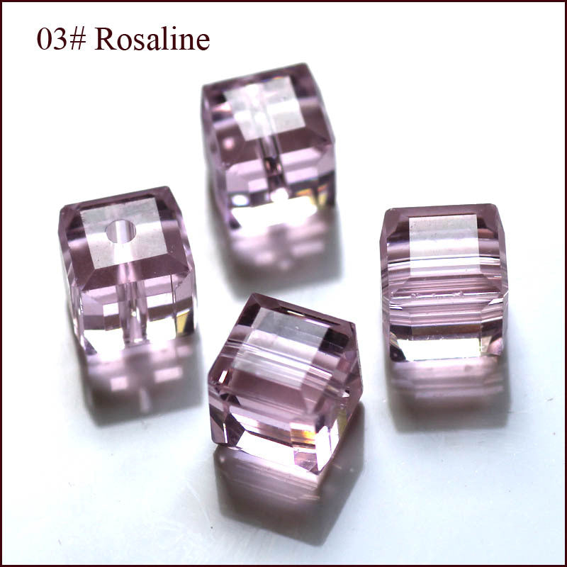 Wholesale 200pcs Crystal Glass Cube Beads