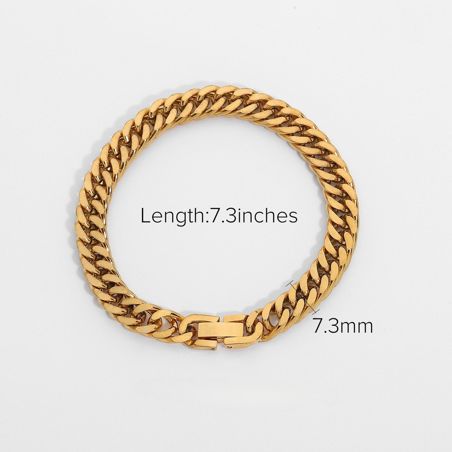 Wholesale Flat Snake Bone Chain Stacked 18K Gold Plated Stainless Steel Bracelet