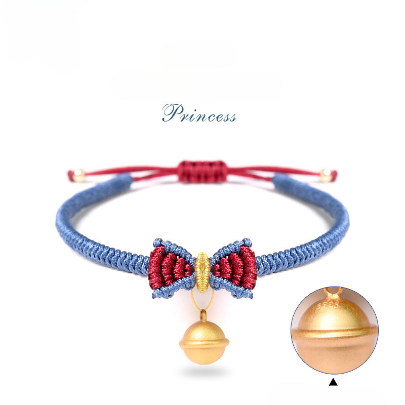 Wholesale Christmas Butterfly Gold Bell Bracelet