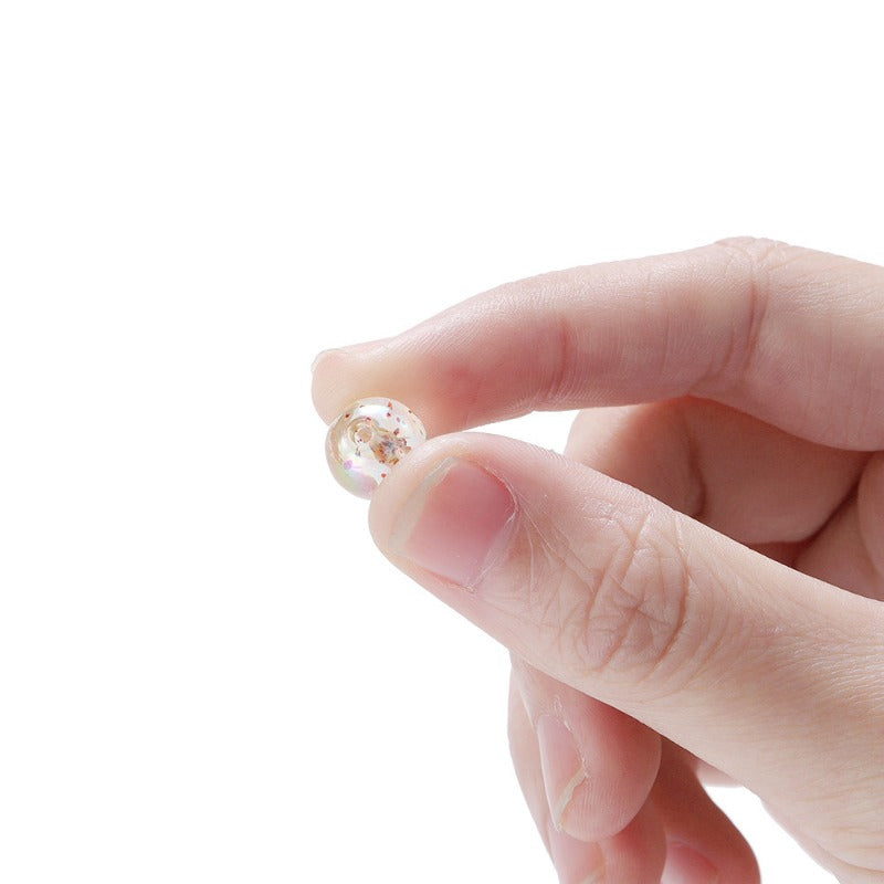 Wholesale 30pcs Acrylic 8-10mm Round Bead Sequin Straight Hole DIY Bead Beads