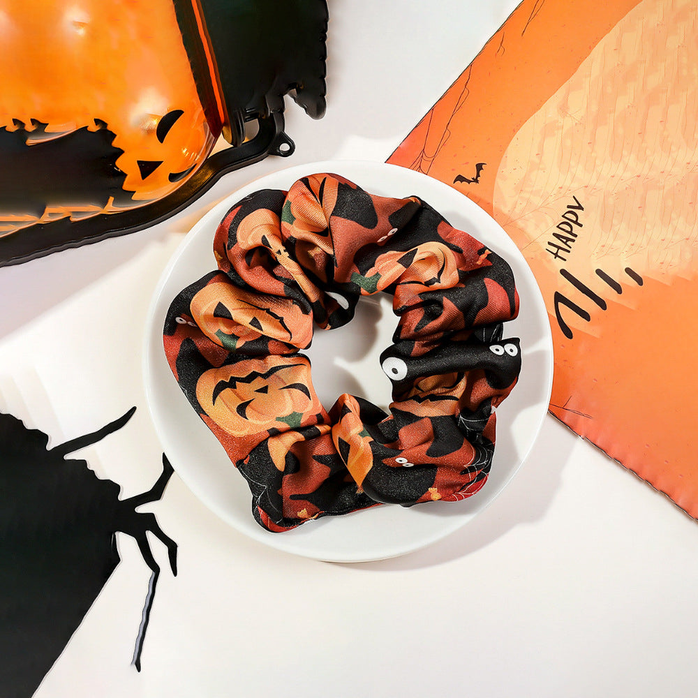 Wholesale Halloween Large Intestine Hair Ring, Pumpkin Skull, Personality Holiday Hair Rope