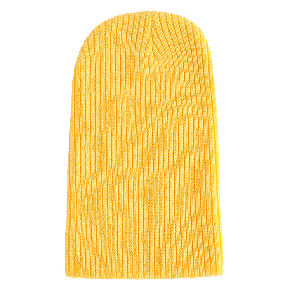 Wholesale Solid Color Striped Pullover Hat Autumn and Winter Warm Knitted Hat
