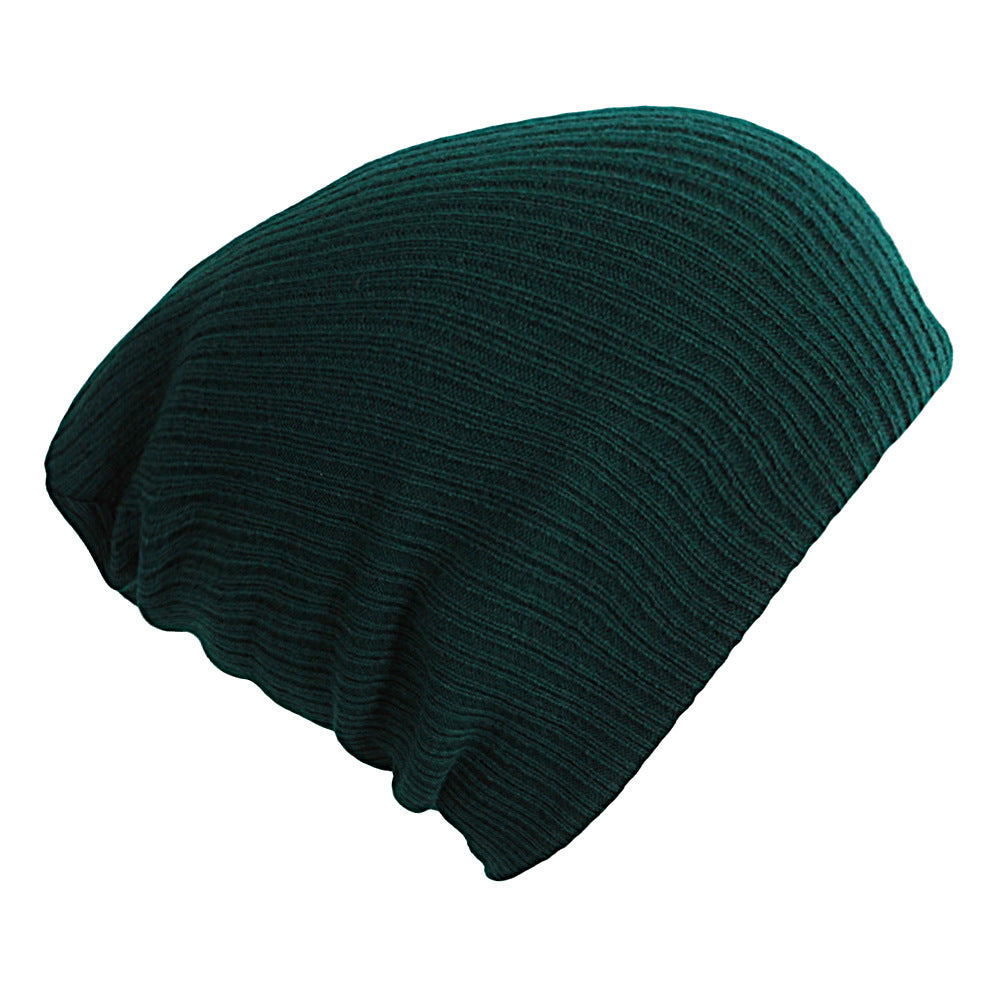 Wholesale Solid Color Striped Pullover Hat Autumn and Winter Warm Knitted Hat