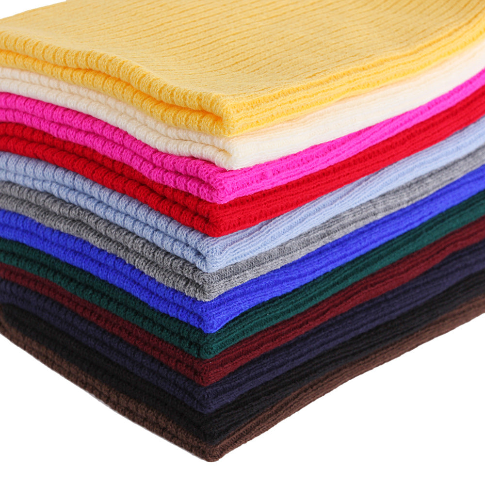 Wholesale Solid Color Striped Pullover Hat Autumn and Winter Warm Knitted Hat