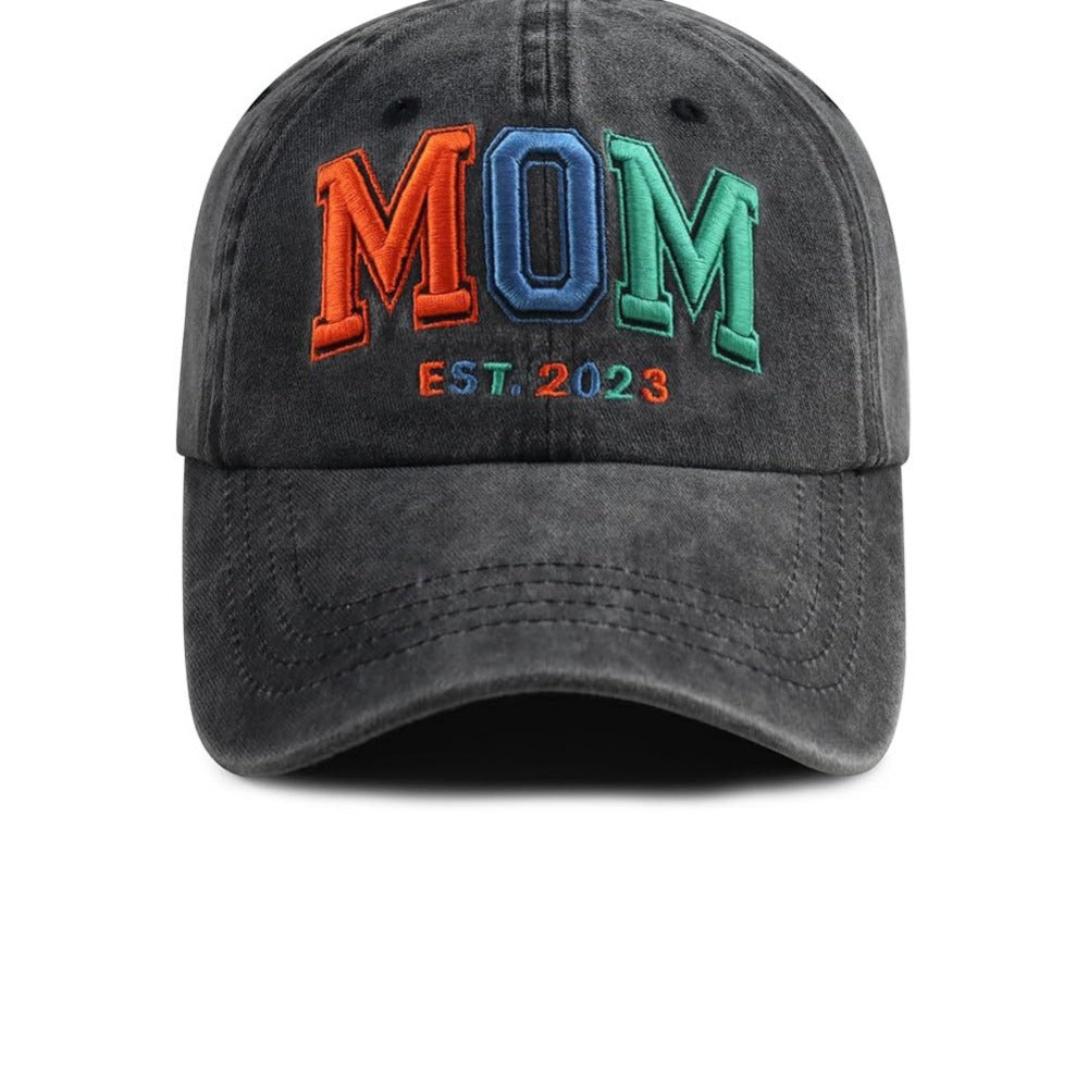 Wholesale Washed Cotton DAD MOM 3D Embroidery Hip Hop Baseball Cap