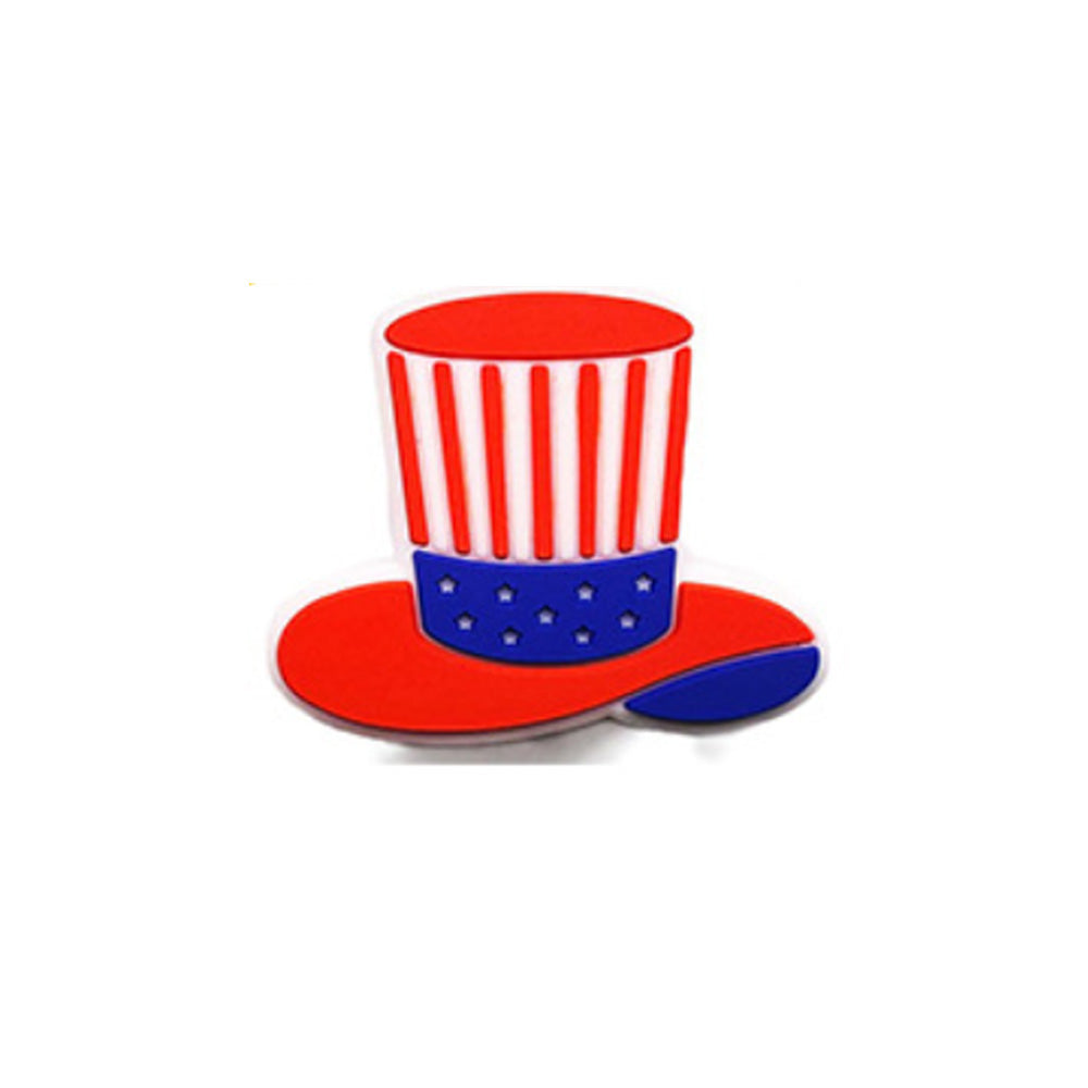 Wholesale 10pcs Cartoon American Flag Pattern Alphabet Silicone Beads