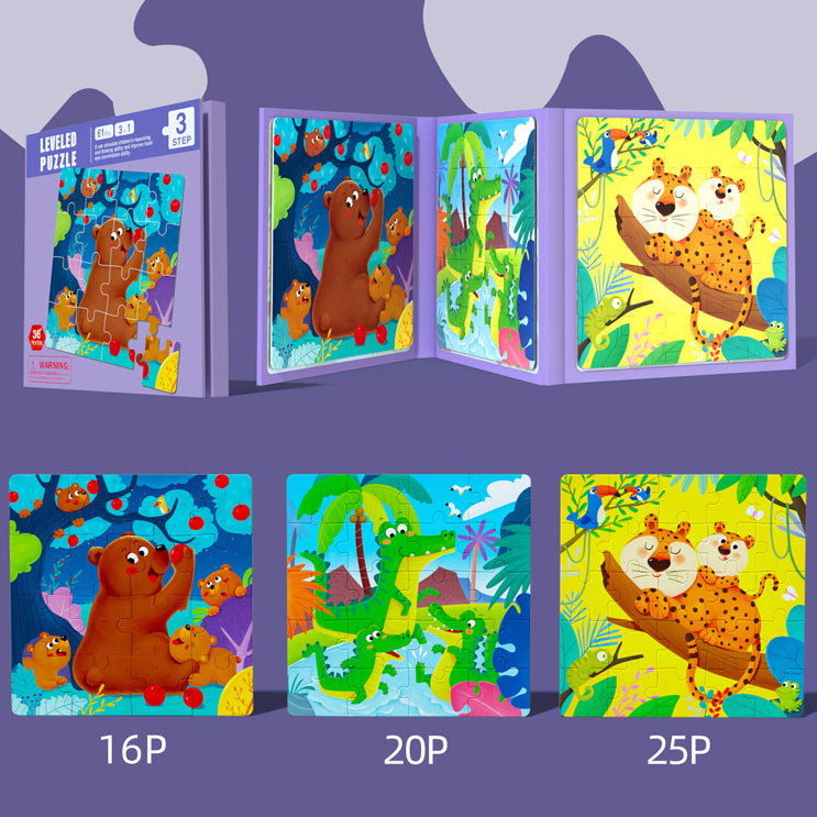 Wholesale of Wooden Puzzle Pieces, Advanced Puzzle Pieces, Magnetic Animal Transportation