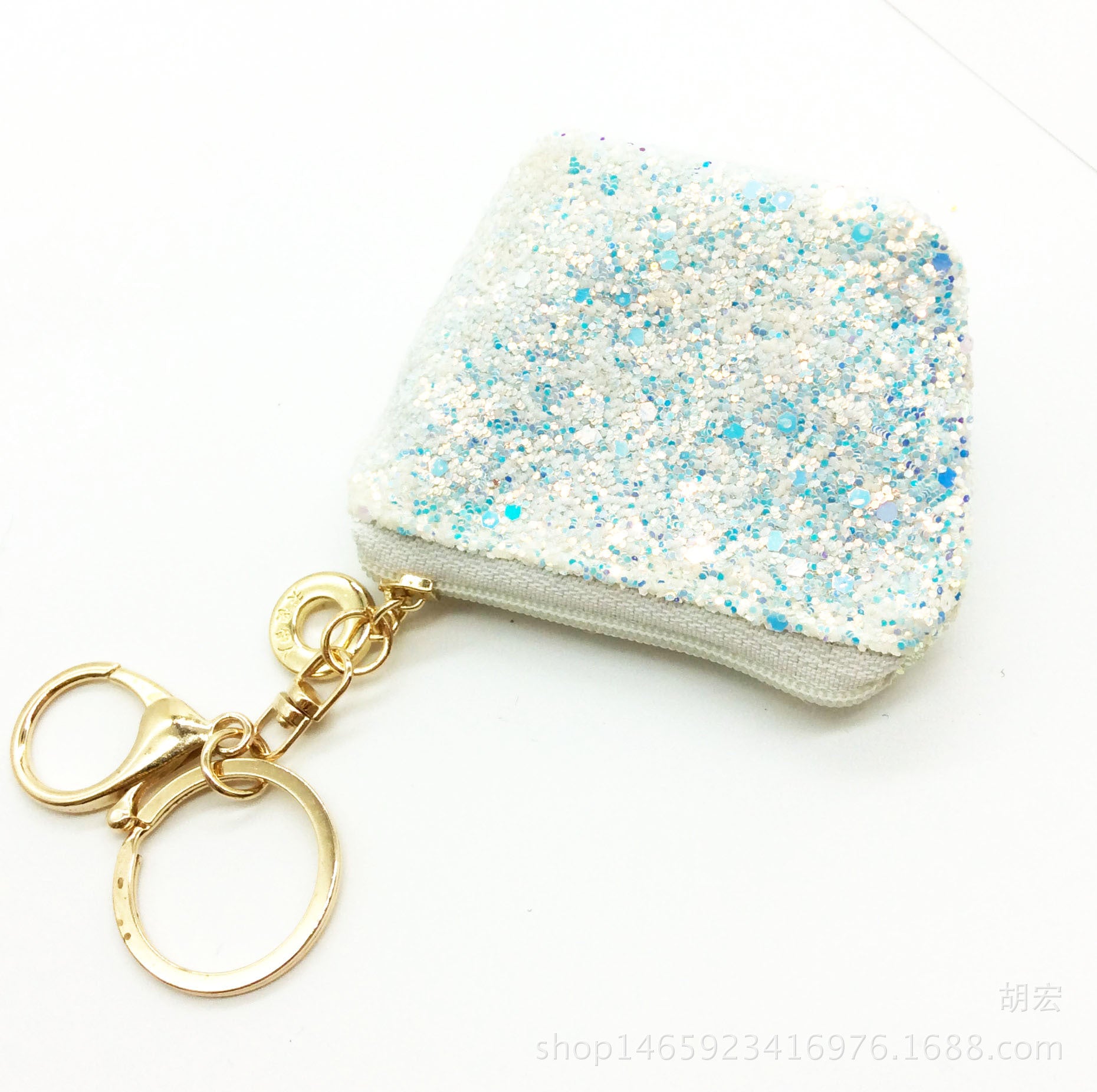 Wholesale Sequin Cartoon Cute Rainbow Coin Purse Keychain