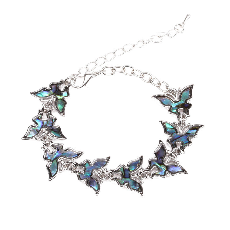 Wholesale Love Shell Abalone Shell Alloy Colorful Bracelet