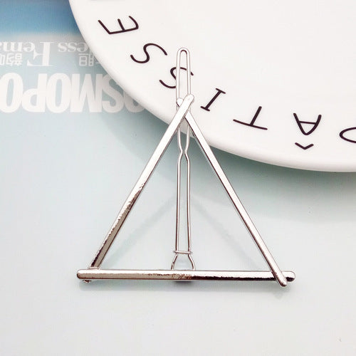 Wholesale 12PCS Triangle Moon Round Geometric Retro Hairpin