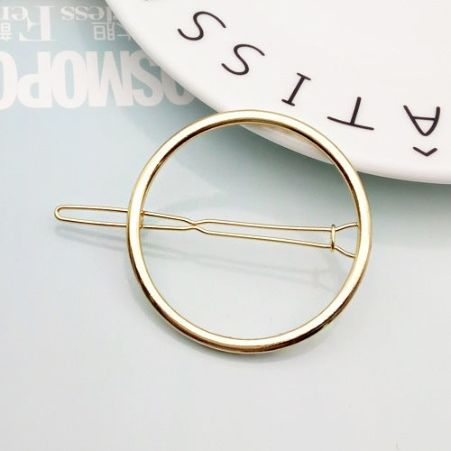 Wholesale 12PCS Triangle Moon Round Geometric Retro Hairpin