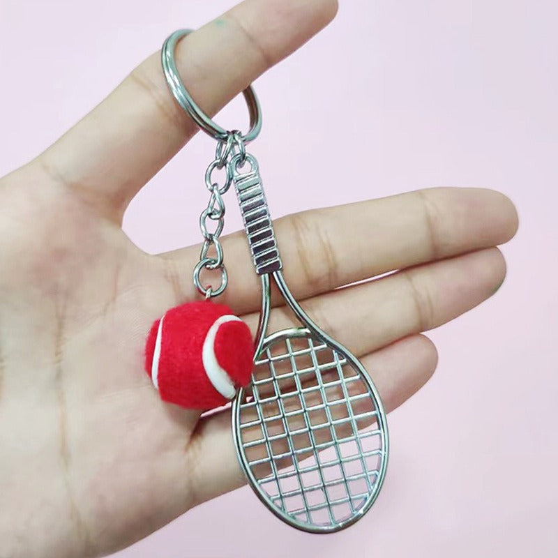 Wholesale Mini Tennis Racket Metal Keychain