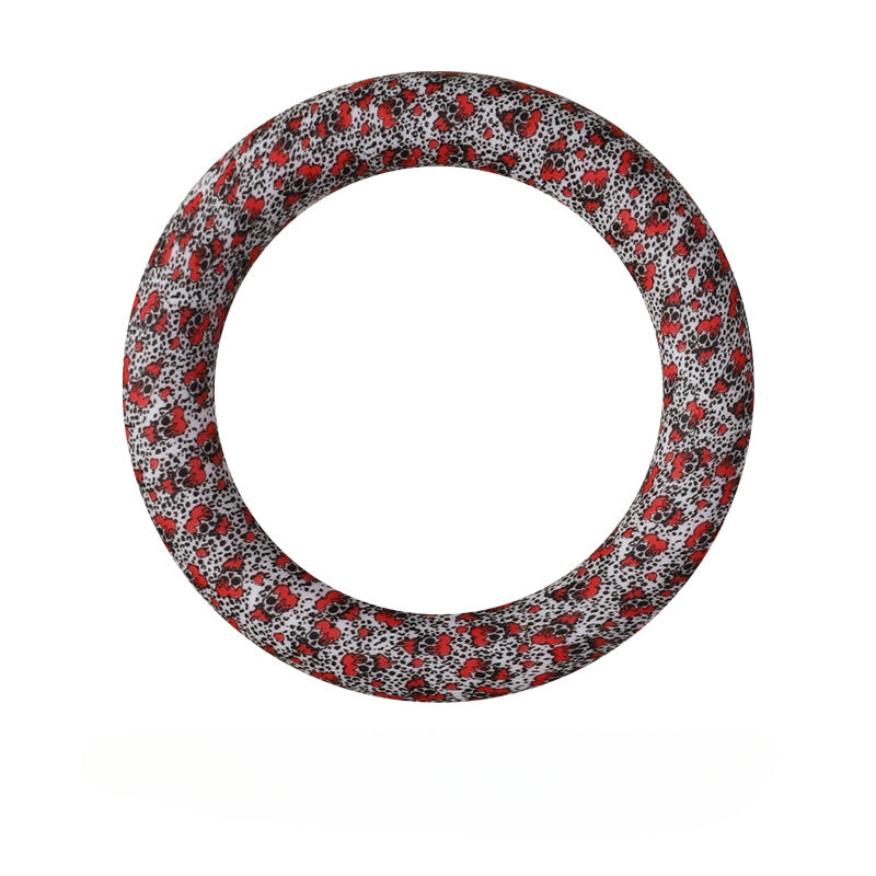 Wholesale 20pcs Silicone Bead Ring Keychain Beaded Jewelry Children DIY Handmade Silicone Bracelet