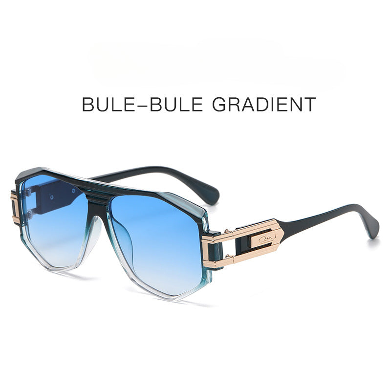 Wholesale New Polygon Large Frame Aviator Men's PC Sunglasses