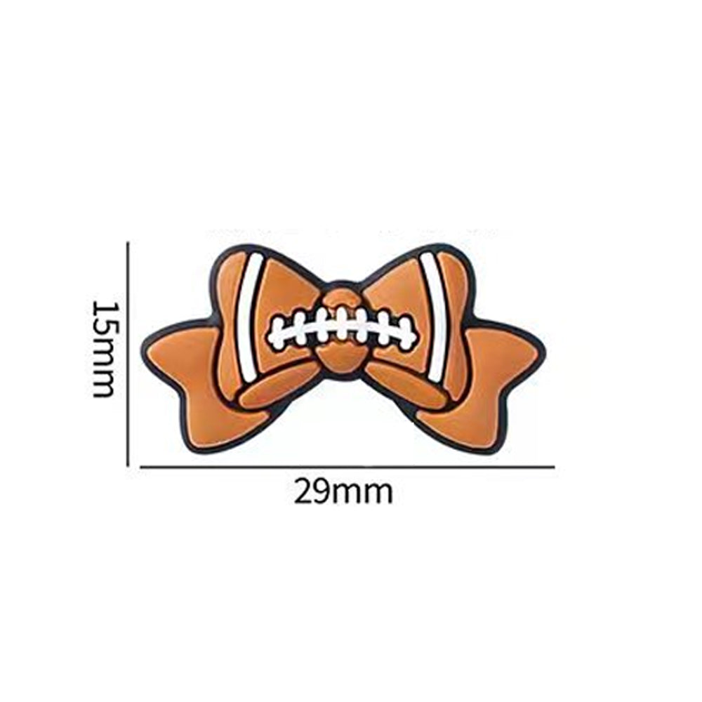 Wholesale 20pcs 3D Cartoon Bowknot Ball Pattern Silicone Beads