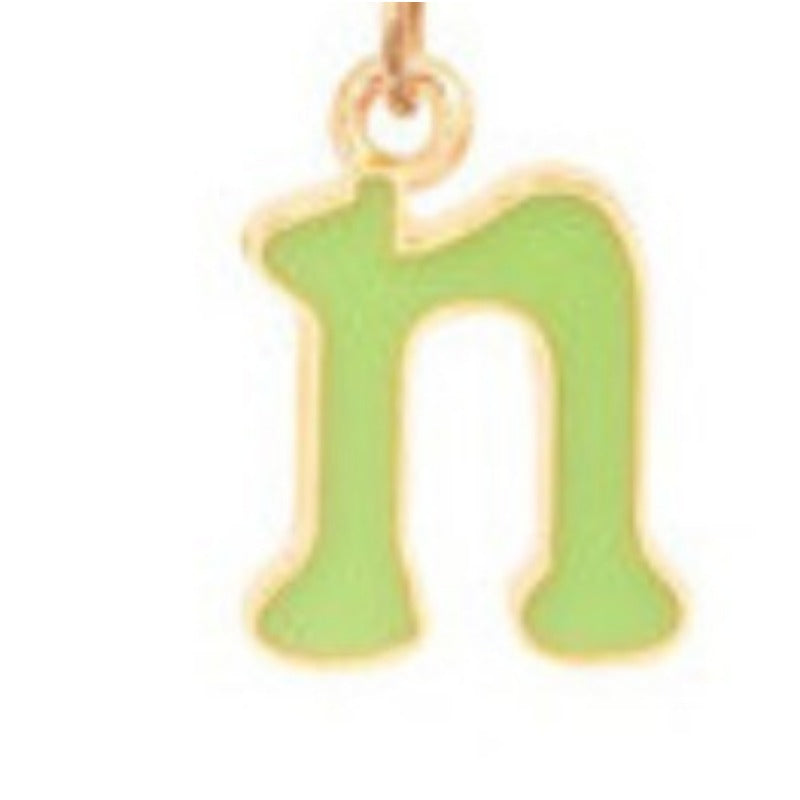 Wholesale Candy Colored Letter Titanium Steel Necklaces