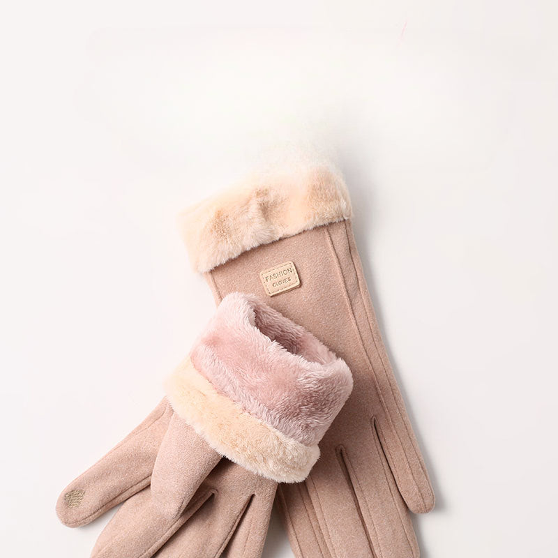 Wholesale DeRong Outdoor Cycling Thickened Touch Screen Warm Gloves