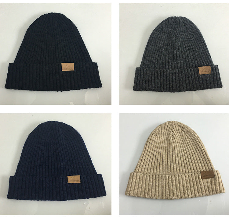 Wholesale Autumn and Winter Solid Color Scarf and Hat Two-piece Set