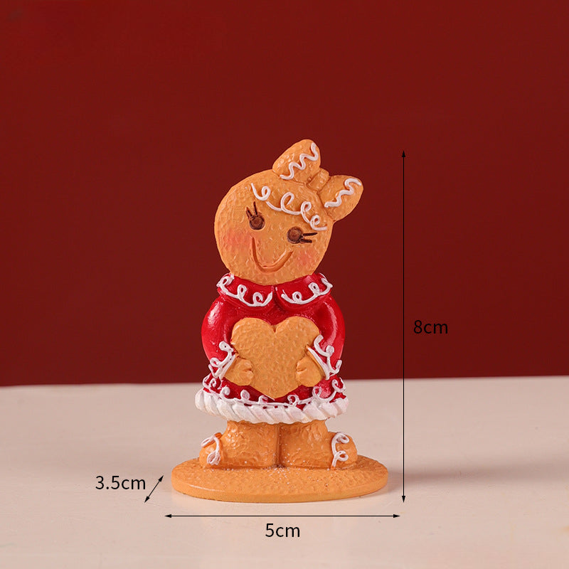 Wholesale Christmas Gingerbread Resin Ornaments