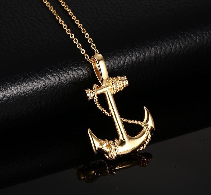 Wholesale Anchor Pendants Alloy Necklaces