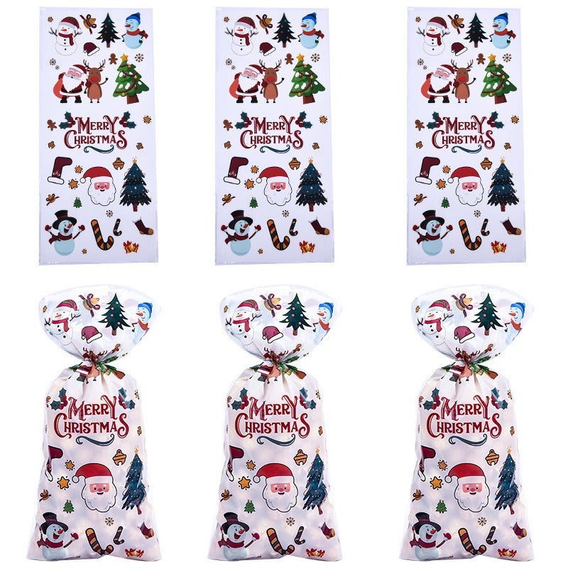 Wholesale Christmas OPP Transparent Ice and Snow Festival Candy Glass Paper (50 pieces per bag)