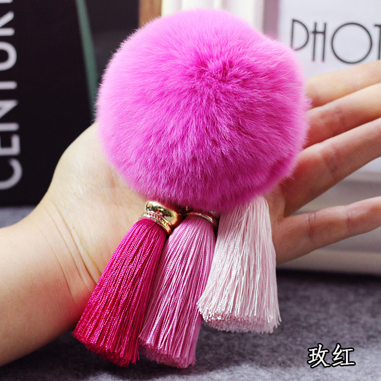 Wholesale Plush Tassel Keychains