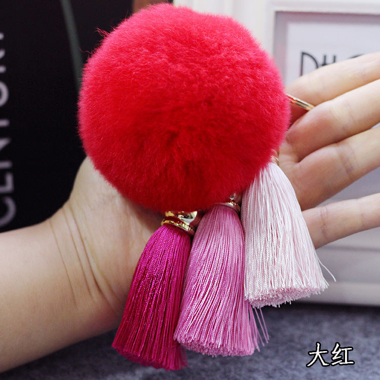 Wholesale Plush Tassel Keychains