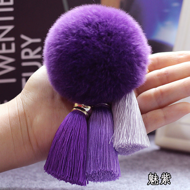 Wholesale Plush Tassel Keychains