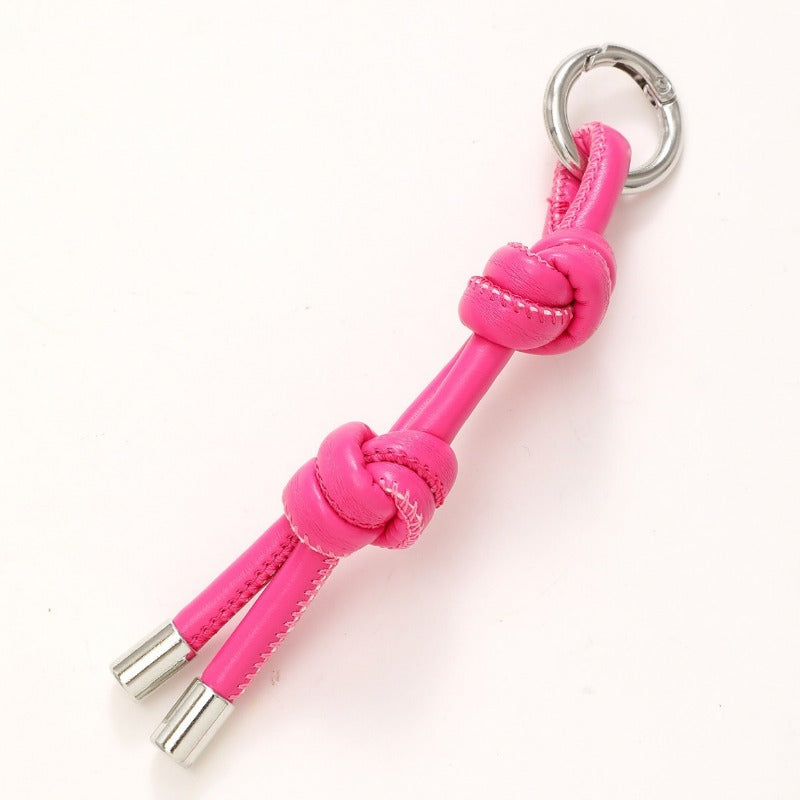 Wholesale DIY Leather Simple Candy Color Leather Rope Weaving Versatile Casual Keychains