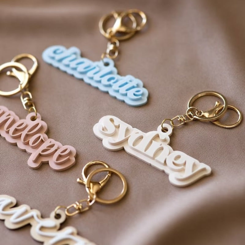 Wholesale 3D Backpack English Letters Large Size Keychain