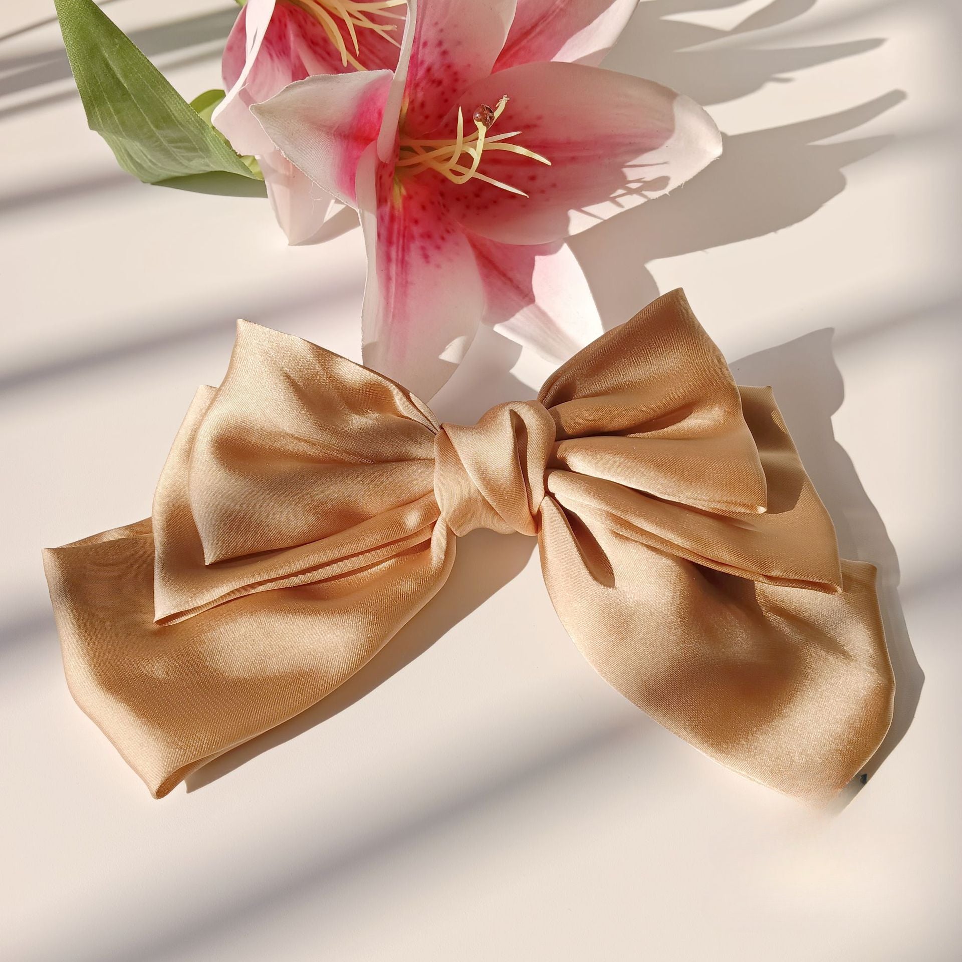 Wholesale Large Bow Three-layer Hair Clips