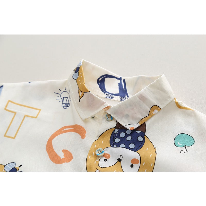 Wholesale of Boys' Cotton Shirts and Shorts Sets