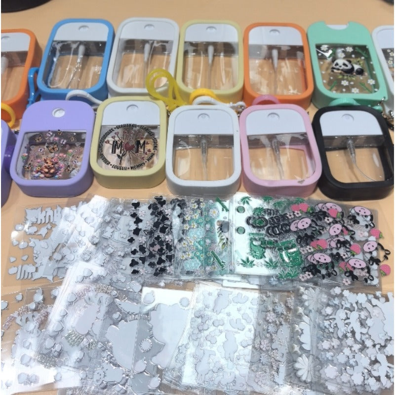 Wholesale Random 20pcs/40pcs 38ml Perfume Spray Bottle UV DTF Packaging Stickers For DIY