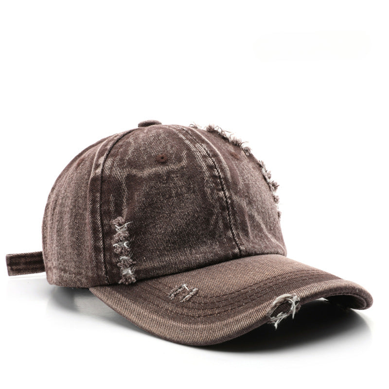 Wholesale Vintage Washed Perforated Solid Shaded Cotton Baseball Hat