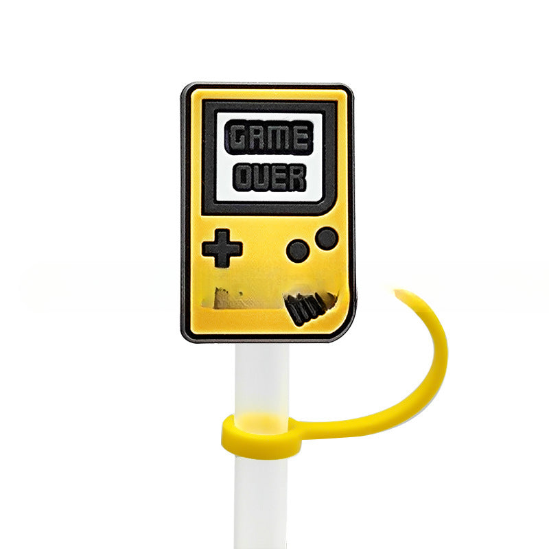 Wholesale 10pcs Game Style Straw Cap Silicone Dust Plug Cute Anime Party Casual Decorations