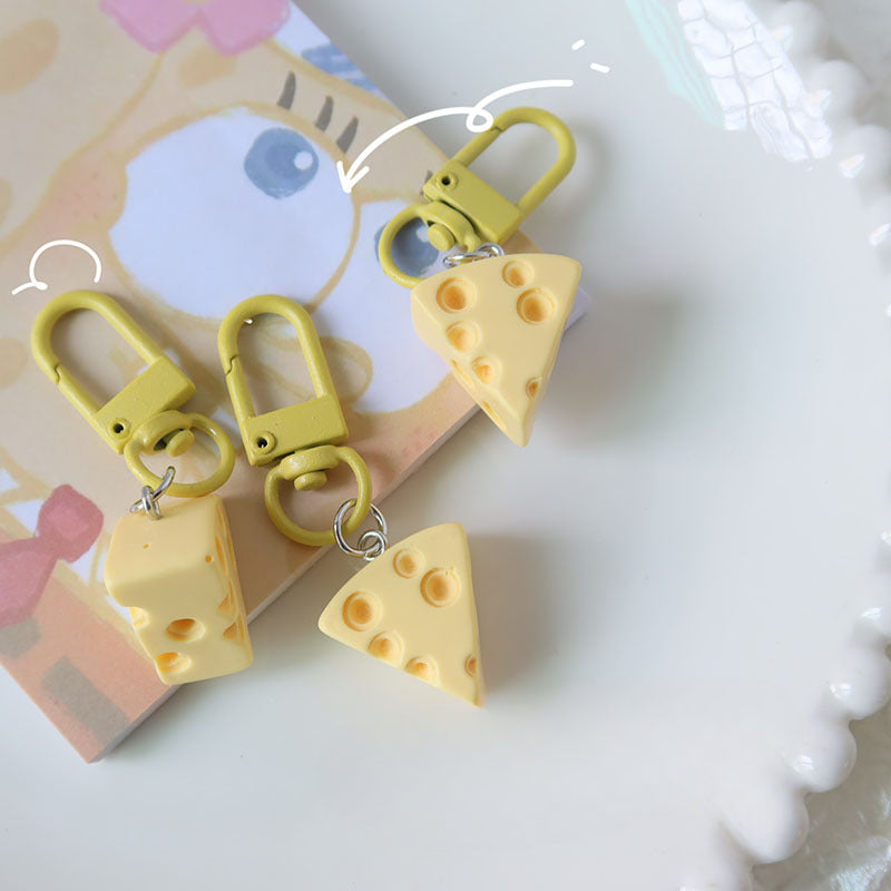Wholesale Cute Cheese Cube Keychain