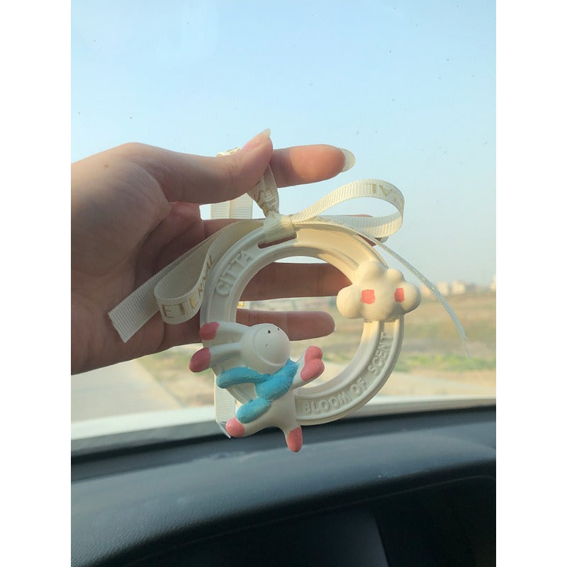 Wholesale of Cute Rabbit Car Aromatherapy Gypsum Pendants