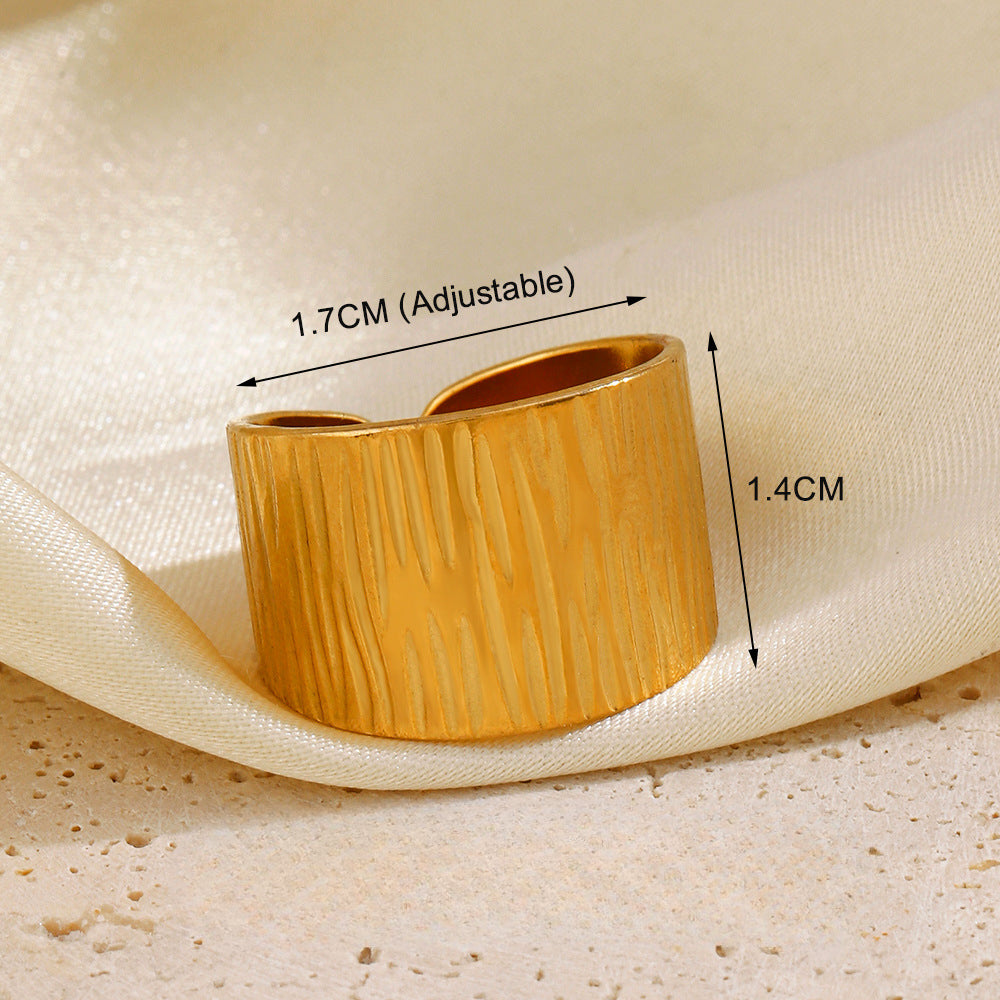 Wholesale Popular Stainless Steel Love Women's Personality Hip Hop Line  Ring