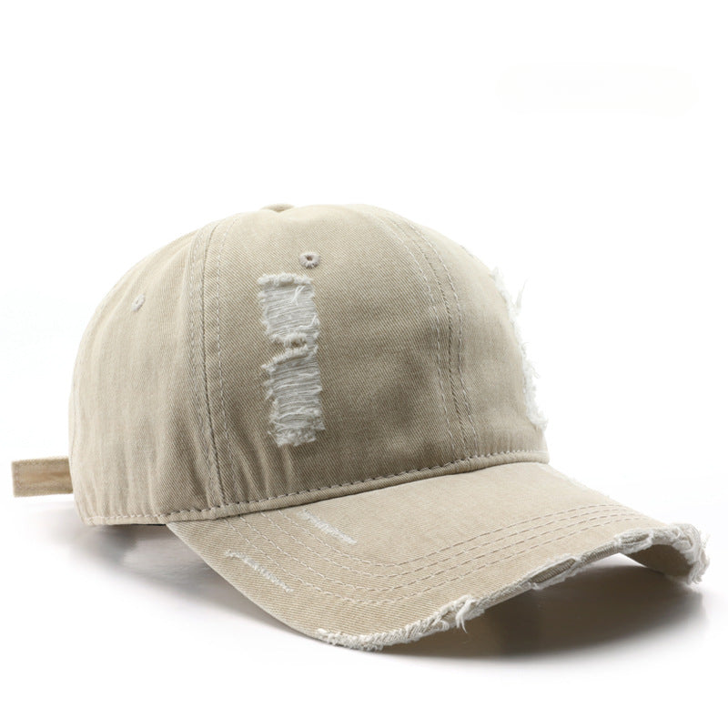 Wholesale Cotton Washed Hole Solid Color Light Plate Baseball Cap