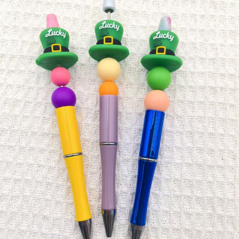 Wholesale 10pcs 3D Three-leaf Cap Silicone Beads